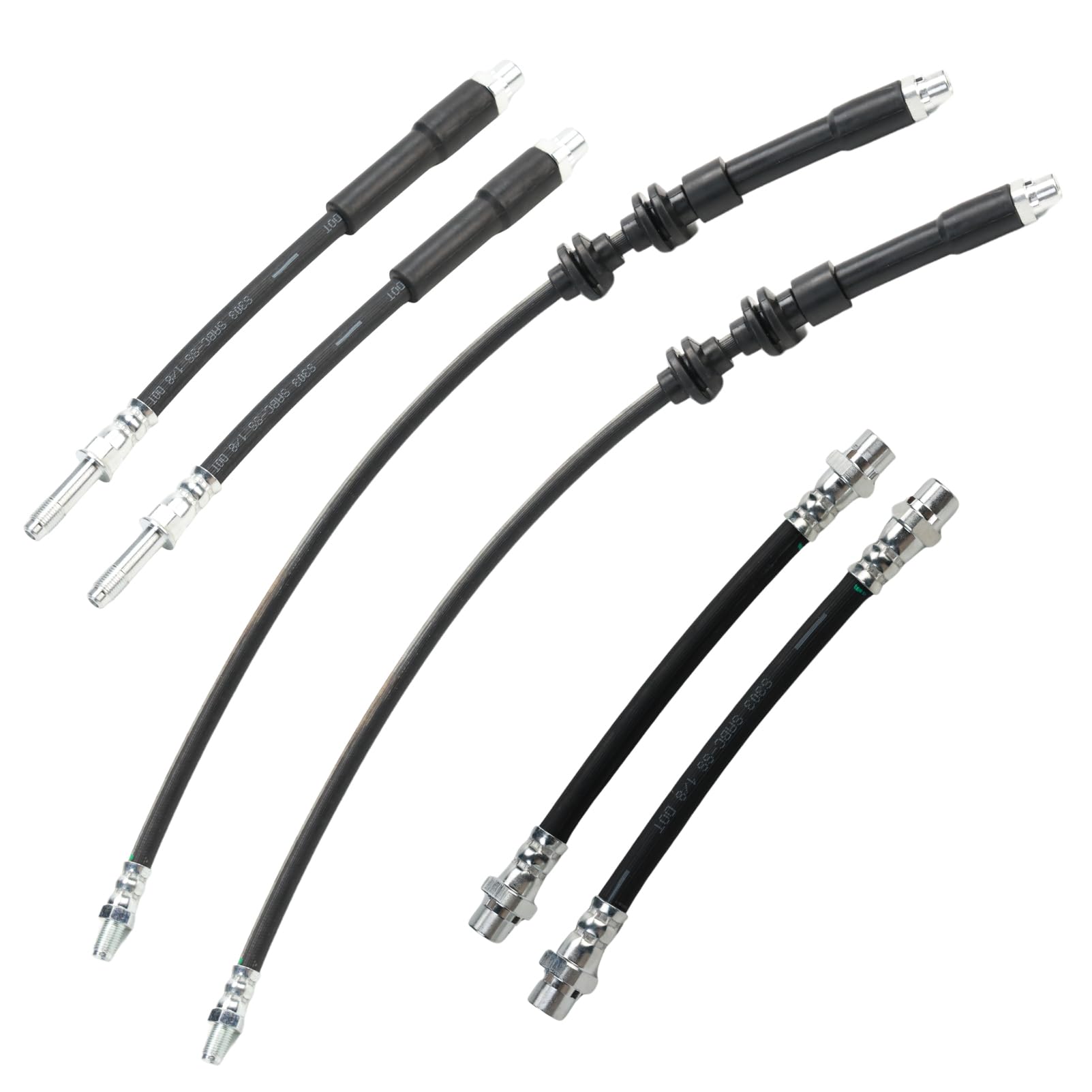 6x für 1er E87 E81 E82 E88 Cabrio 3er E90 E91 E92 E93 Bremsschlauch BremsschläUche Set,Bremsleitung Bremsleitungen Bremssystem Gummischlauch Bremsrohr Replace 34306762838