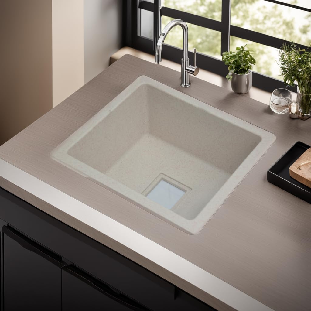 REMOTION Granite Sink with Drain Board - Matte Black -11 REMOTION Granite Sink with Drain Board - Matte Black -11