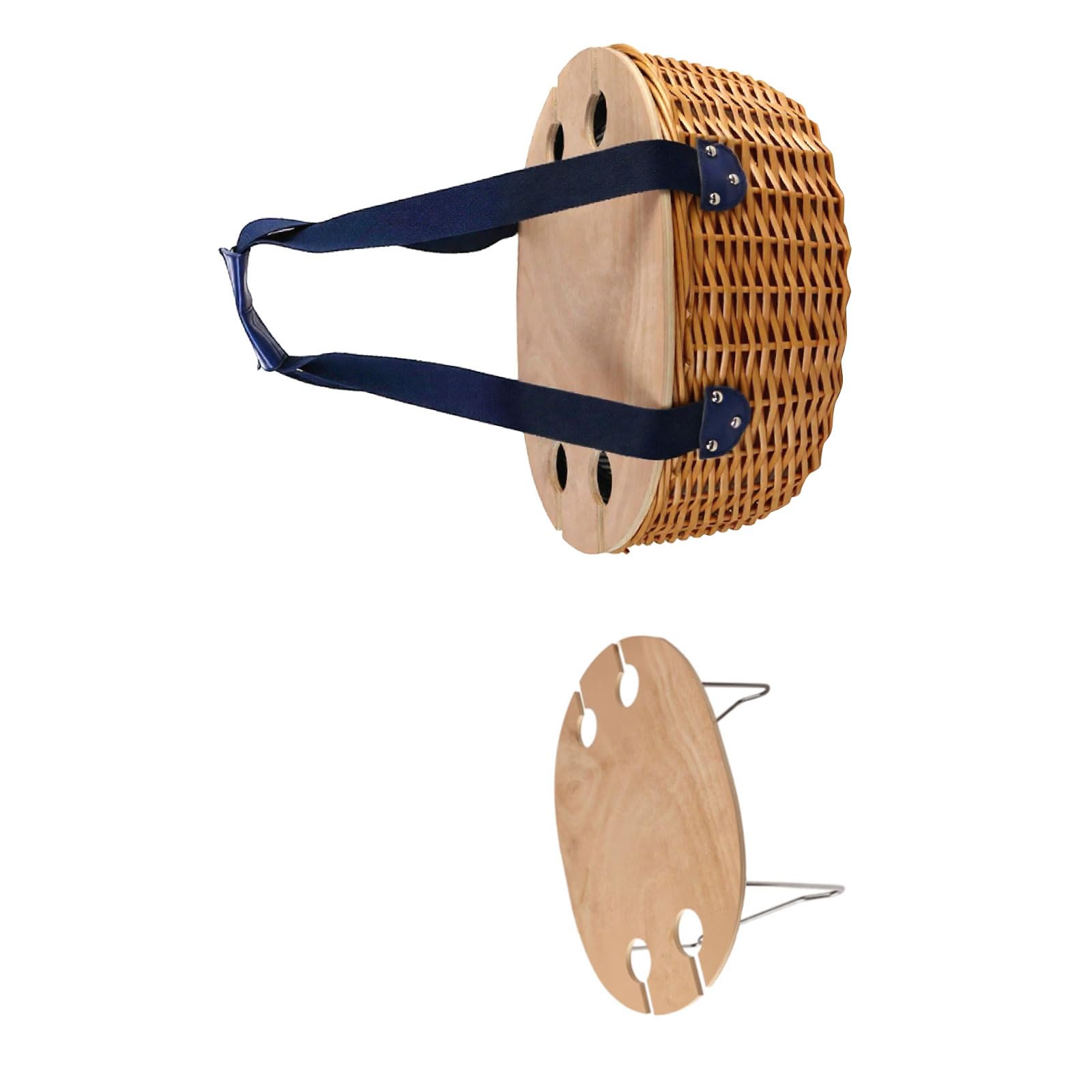 Elegante set da pranzo per 2 persone, con tavolo pieghevole e borsa termica e utensili completi per avventure nella natura, cestino per pasti all'aperto con frigorifero