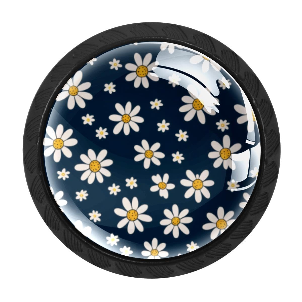 HEOEH 4 PCS Kitchen Cabinet Knobs, Daisy Drawer Knobs Dresser Handles