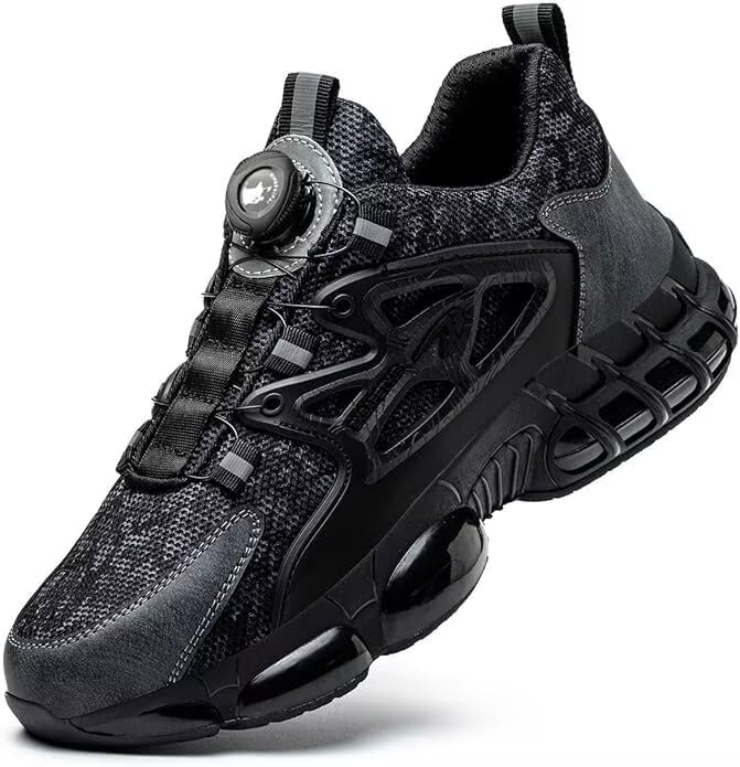 Steel Toe Shoes for Men Women Lightweight Comfortable Work Sneakers Composite Toe Shoes Safety Tennis Sneakers for Long Shifts, Puncture Proof, Industrial