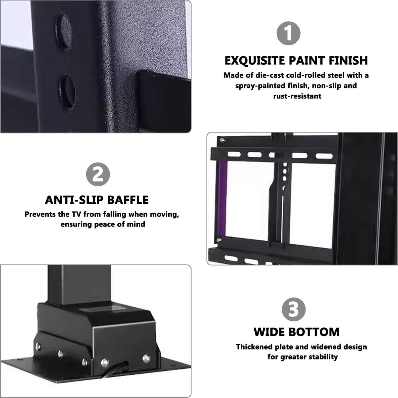 Soporte Motorizado para Televisores De Pantalla Grande De 65 A 100 Pulgadas, Elevador Eléctrico Telescópico para TV con Mando A Distancia Inalámbrico Y Función De Memoria, Altura Ajustable
