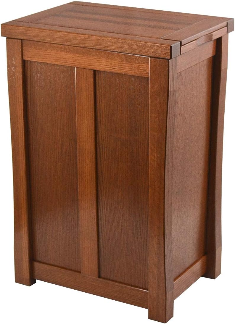 FVLFIL Wooden Trash can 13 Gallon. Mission Style. Oak. TE-823