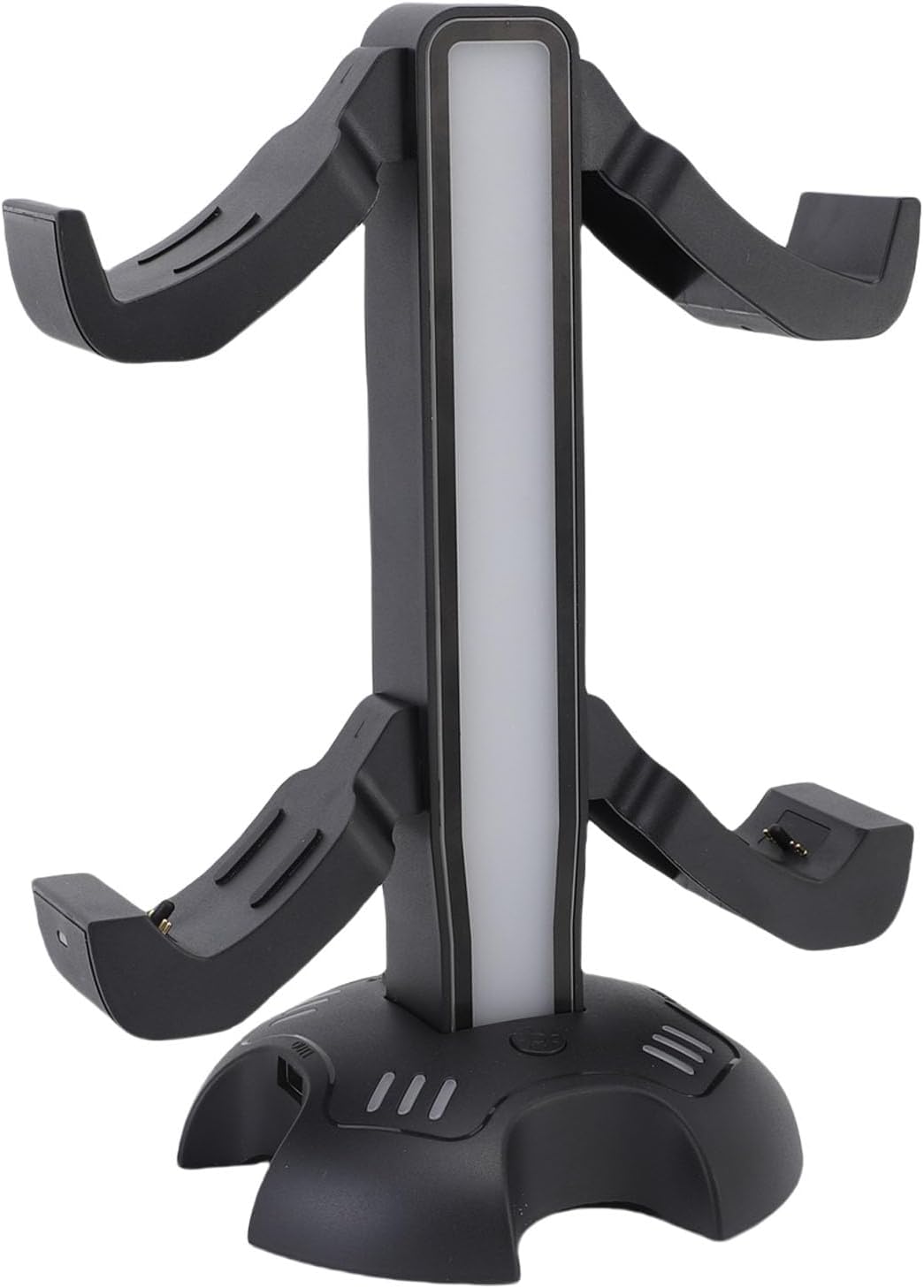Dpofirs Controller Charging Station Headset Stand, with 9 RGB Light Mode, 2 Charging Docks, for Gamers Desktop Accessories