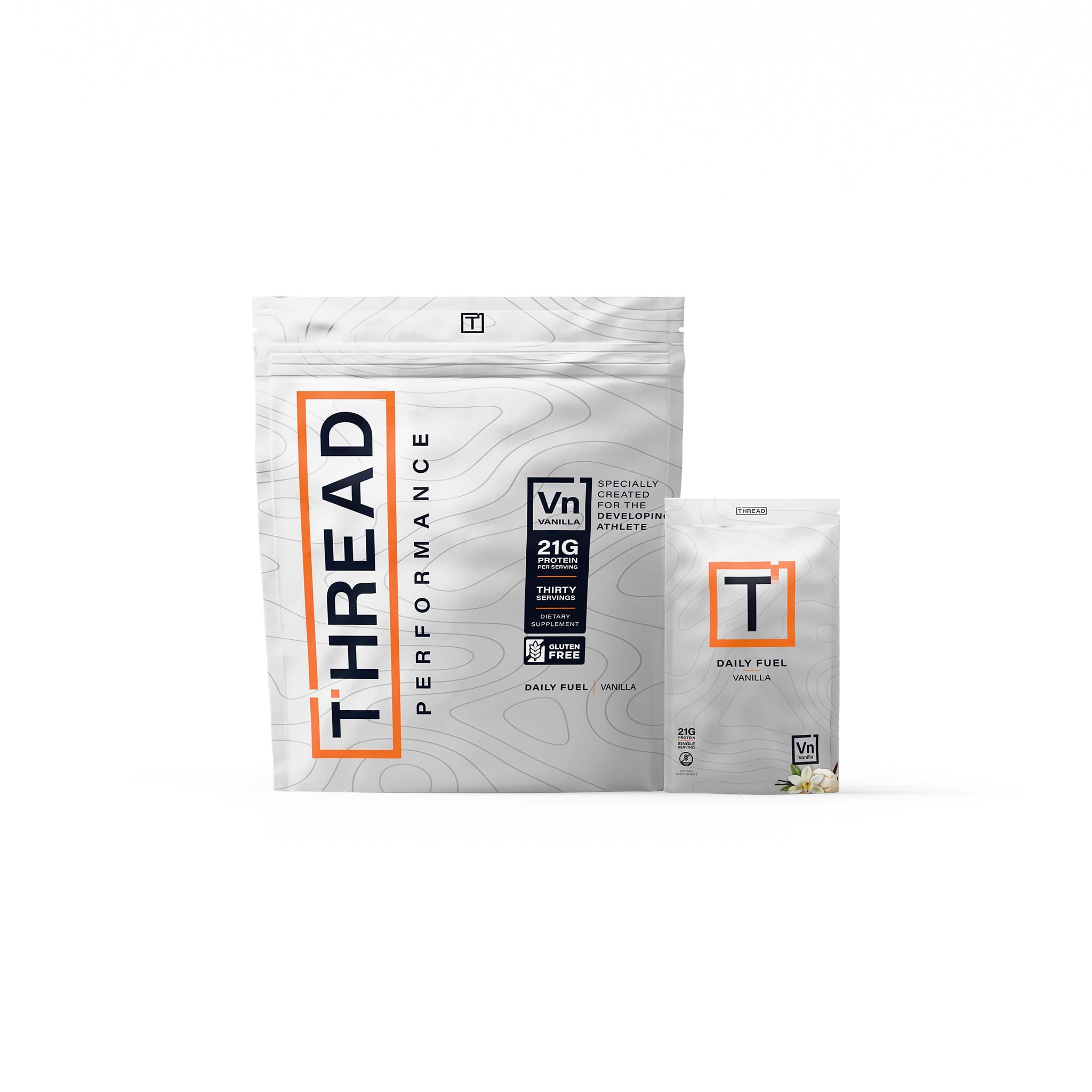 THREAD Whey Protein com 21,5 g de proteína, sabor Bolo de Baunilha, 30 porções