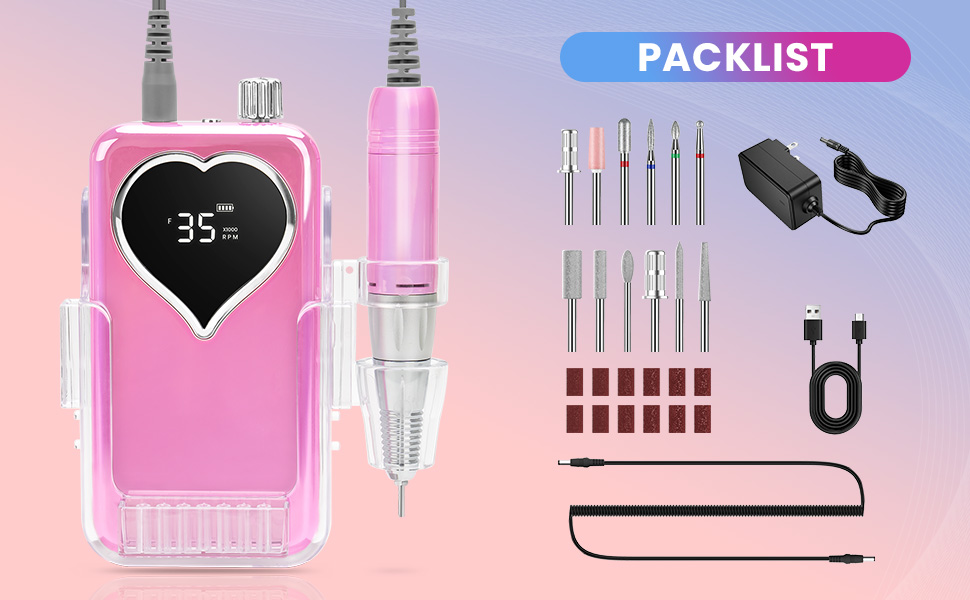 Amazon.com: Electric Nail Drill Professional: Rechargeable Nail