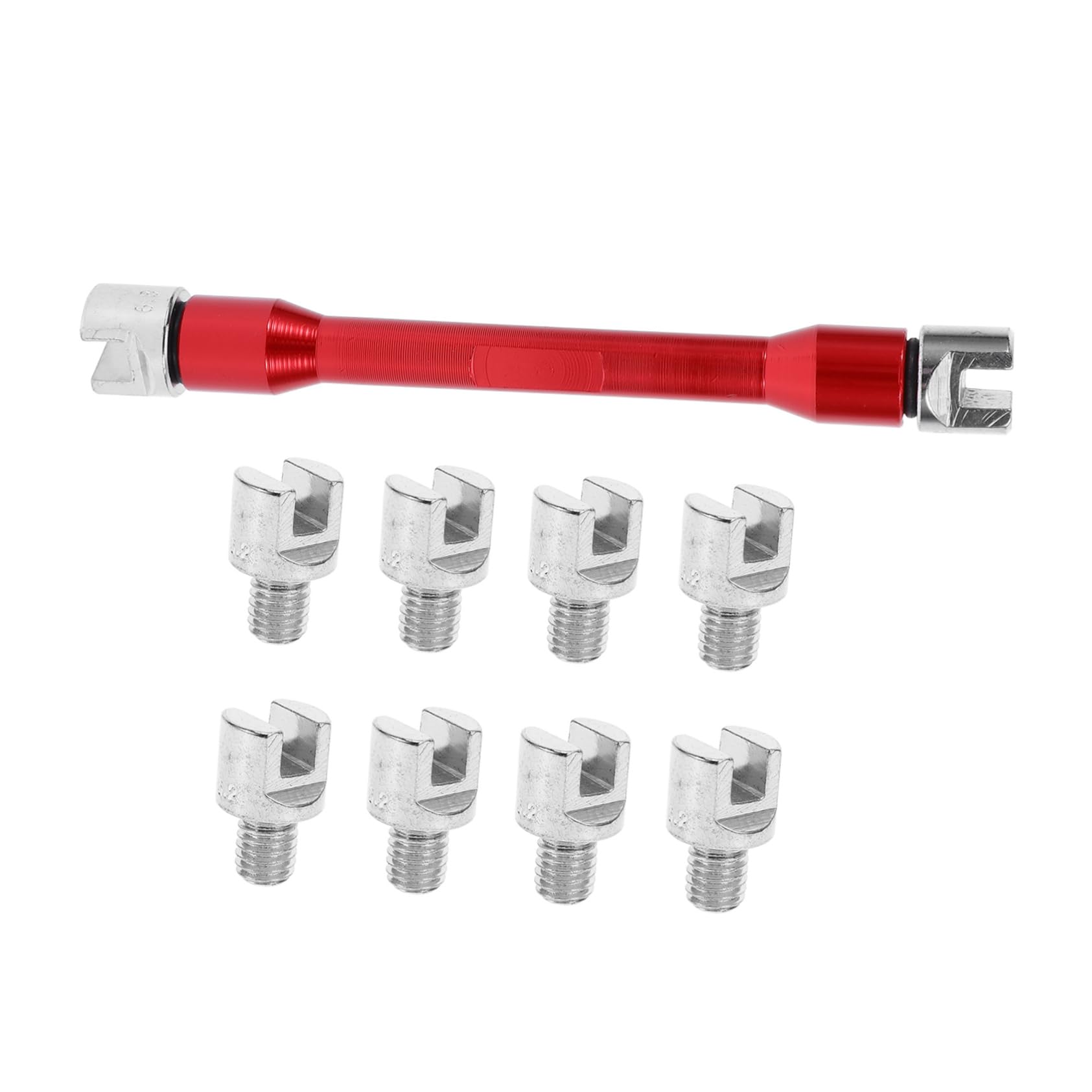 Vaguelly 1 Set Motorcycle Wheel Spoke Spanner Kit Aluminum Iron Tips Carrying Case