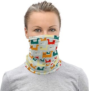 Colorful Cats Naive Green Breathable Washable Neck Gaiter