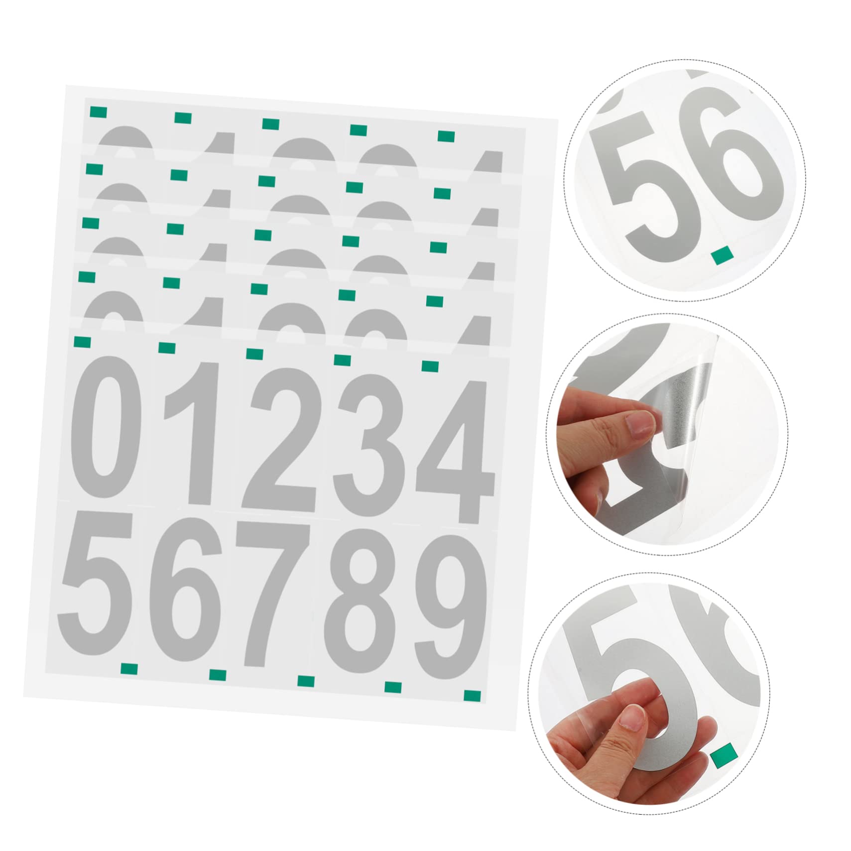 Lot De 5 Feuilles D'autocollants Numérotés - Résistants Aux