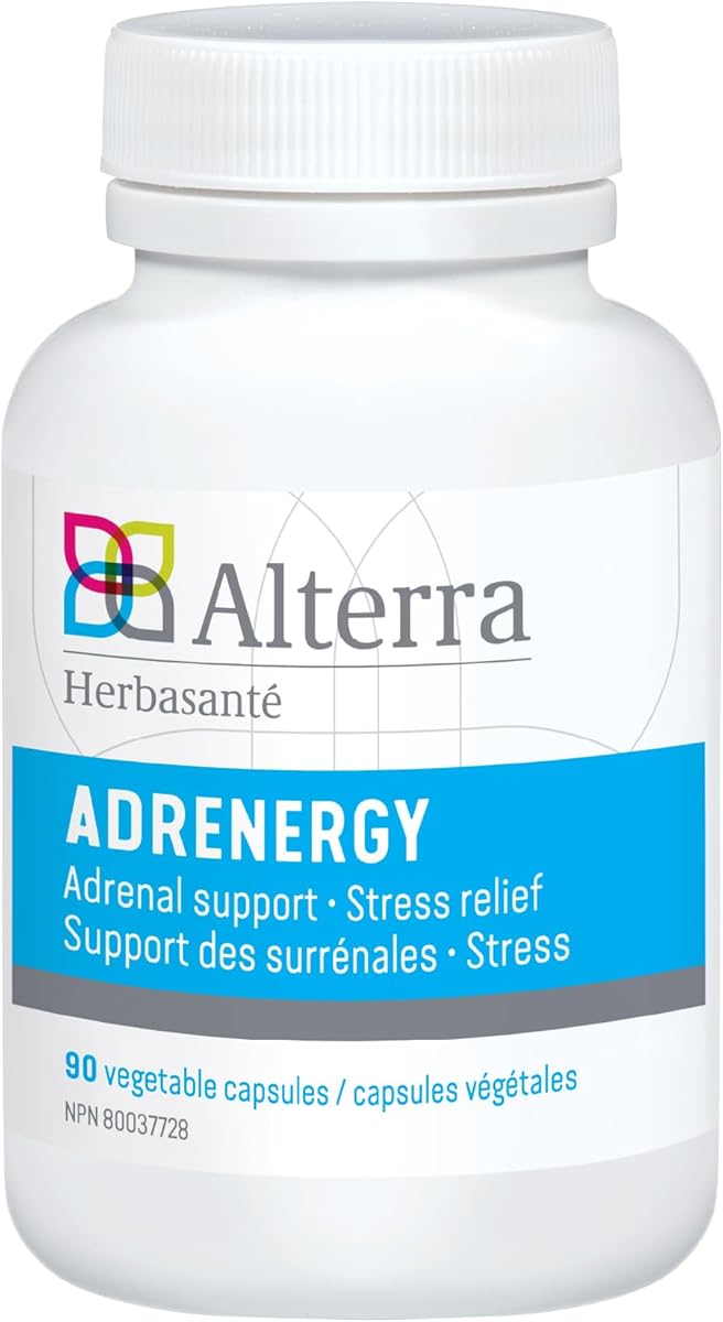 ALTERRA Alterra Adrenergy | Stress Relief, Cognitive Support | Adaptogen Formula with Ashwagandha, Rhodiola, Cordyceps | Energy support, Cortisol and Adrenal Management | 90 Capsules, 45 Day Supply