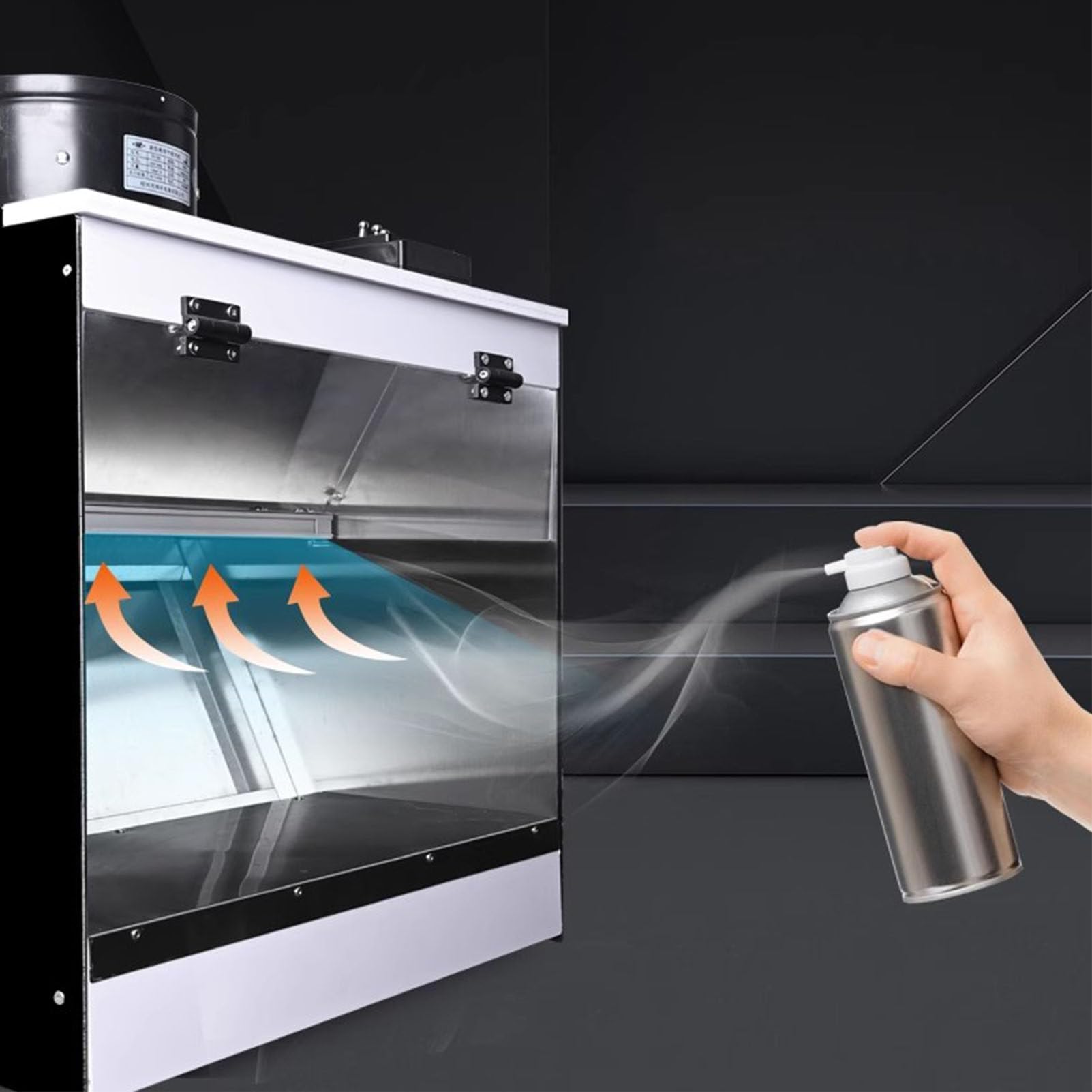 Cabina Spray Per Aerografo Con Tenda Ad Acqua A Cascata,Doppia Filtrazione A Ventola E Luci LED,Cabina Di Verniciatura Da Tavolo Portatile,Ampia Postazione Di Lavoro Per Modelli(50x50x40cm)