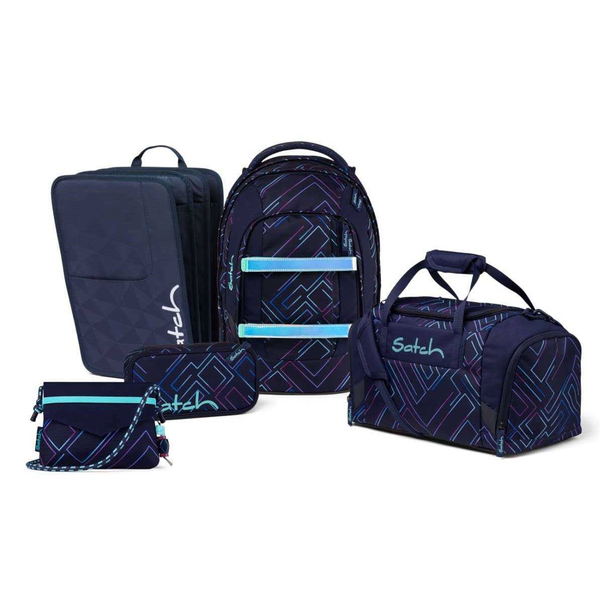 Satch Pack Beauty & The School Edition Schulrucksack Set 5tlg. (Purple Laser)