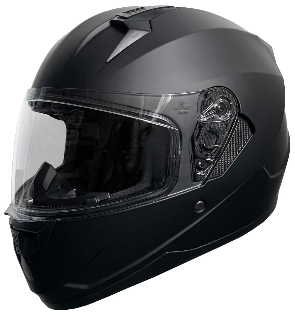 Integralhelm Motorradhelm Rallox 67 schwarz matt Motorrad Roller Sturz Helm S M L XL