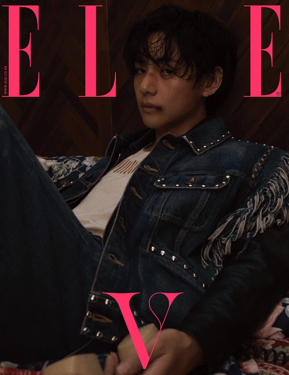 ELLE MAGAZINE KOREAN APRIL 2023 BTS V (Cover A)