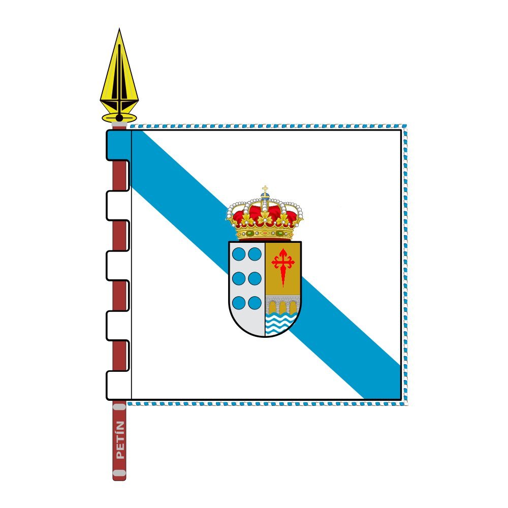 Drapeau Petín Ourense Galiza II officiel pour intérieur et extérieur