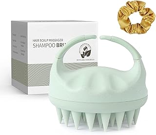 Sndyi Scalp Massager Shampoo Brush, Scalp Scrubber with Soft Silicone Bristles, Scalp Exfoliator for Dandruff Removal, Scalp Massager for Hair Growth, Wet Dry Hair Brush for Scalp Care