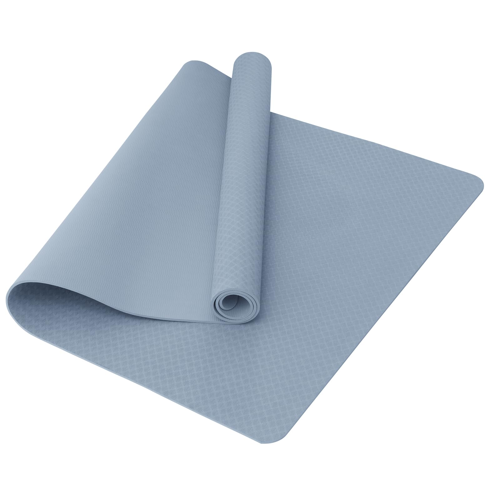 Narwhal Yoga Mat TPE Non-Slip Large XXL 190x80x0.6cm 6mm Thick - Yoga Mats for Women & Men's Exercise Gym Pilates Fitness & Workout Training (BLUE, 190X80X0.6 CM)