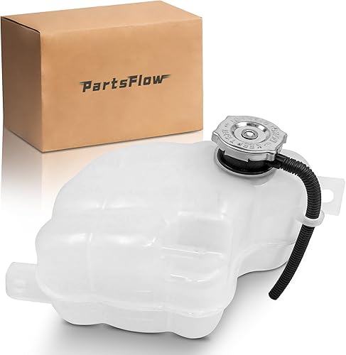 Partsflow Tanque de depósito de refrigerante del radiador del motor delantero con tapa y tubo compatible con Dodge Journey 3.5L 2009-2010 / Dodge