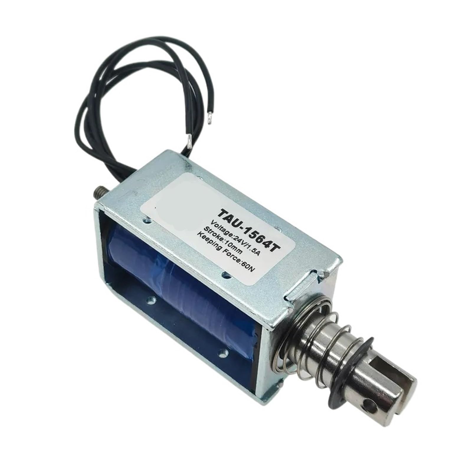 Elettromagnete Elettromagnete a Telaio con solenoide a trazione e Spinta 12V 24V CC Magnete Elettrico 60N Corsa solenoide elettromagnetico TAU-1564 TAU-1564T(TAU-1564 24V)
