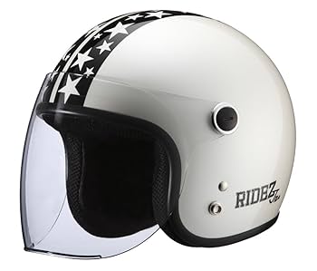 ジェットヘルメット RIDEZ STANDARD J&B ホワイト 10年の実績ロングヒットのジェットヘルメット、それがJBシリーズ