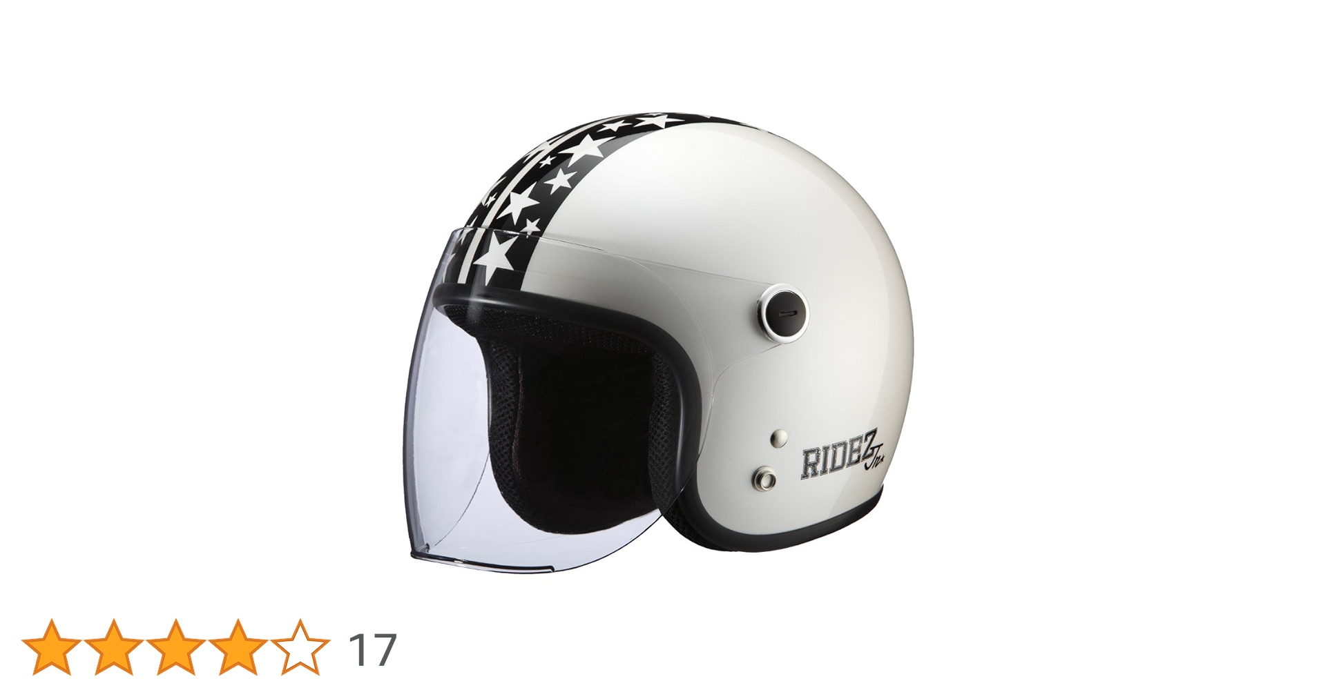 ジェットヘルメット RIDEZ STANDARD J&B ホワイト 10年の実績ロングヒットのジェットヘルメット、それがJBシリーズ