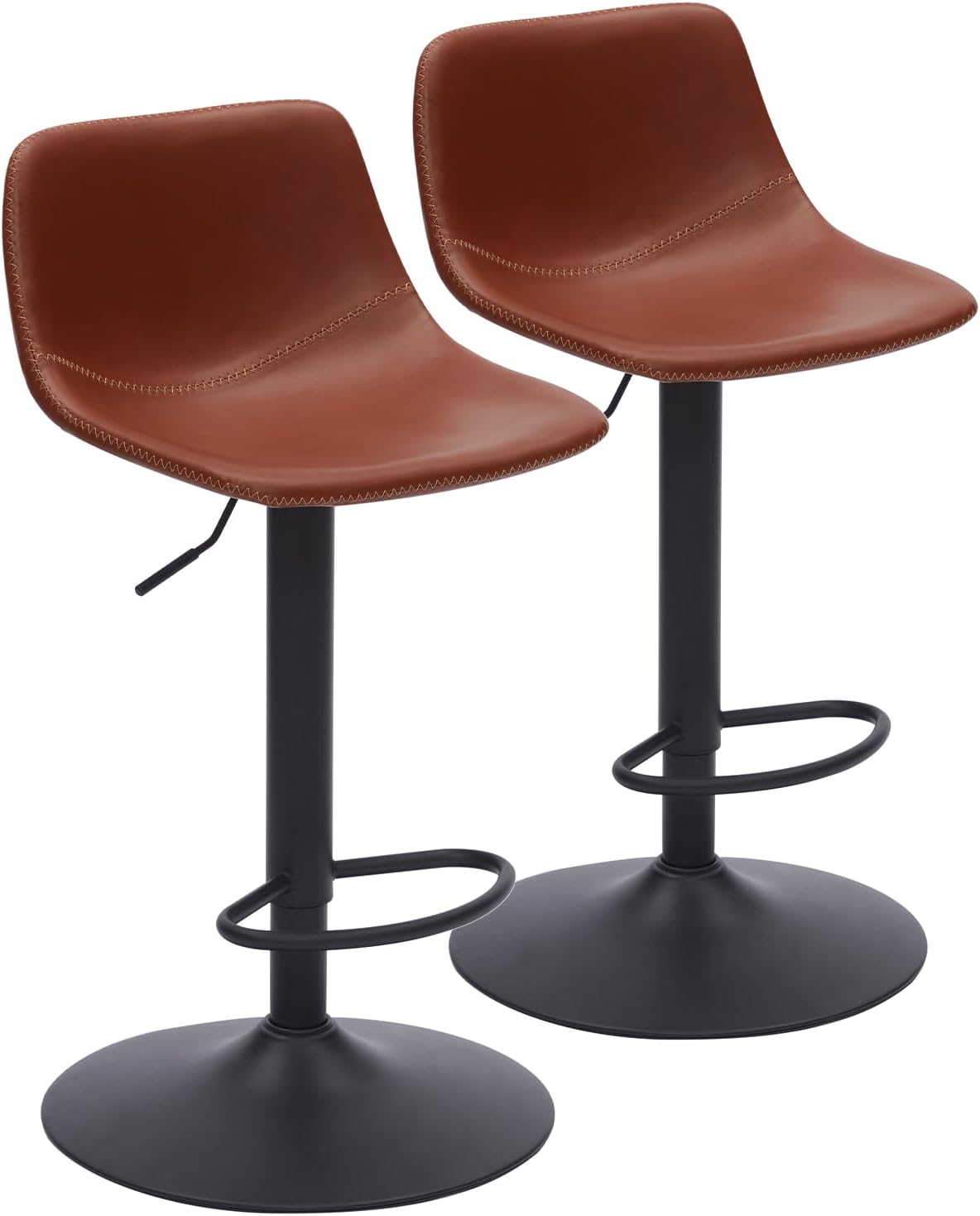 PASBAS Adjustable Bar Stools Set of 2, Swivel Bar Stools