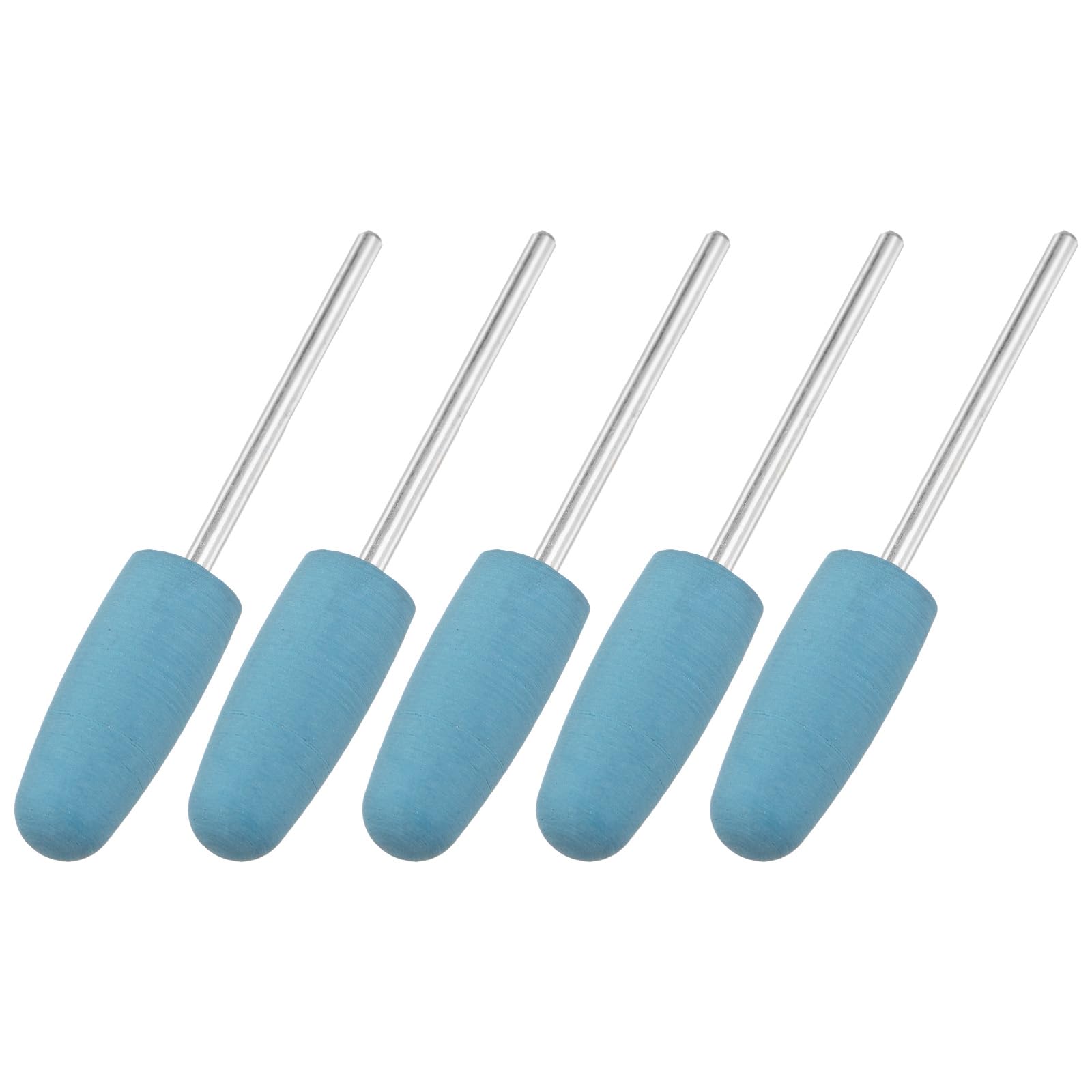 M METERXITY 5 Pcs Ruota Per Lucidatura A Punta In Silicone, 0.39 Pollici (10mm) Diametro Kit Di Levigatura Per Gioielli/Ossa/Intagli Di Giada, Utensile Rotante 2000 Grana [Blu]