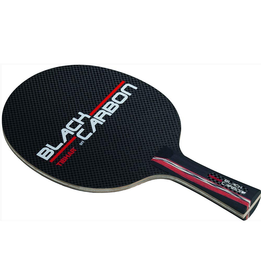 Black Carbon Table Tennis and Ping Pong Blade - ST Handle Type