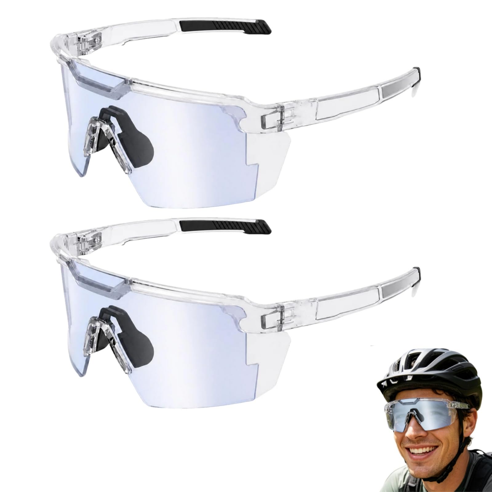Gafas de sol polarizadas fotocromáticas UV400, lentes de policarbonato resistentes a los impactos para deportes al aire libre y protección del trabajo, gafas duraderas
