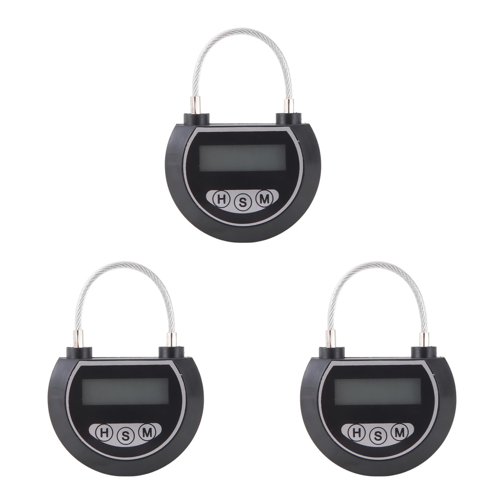 Jnchdghwa 3X Electronic Time Lock Timer Lock Container Multi Function Time Lock Bin for Toys Black