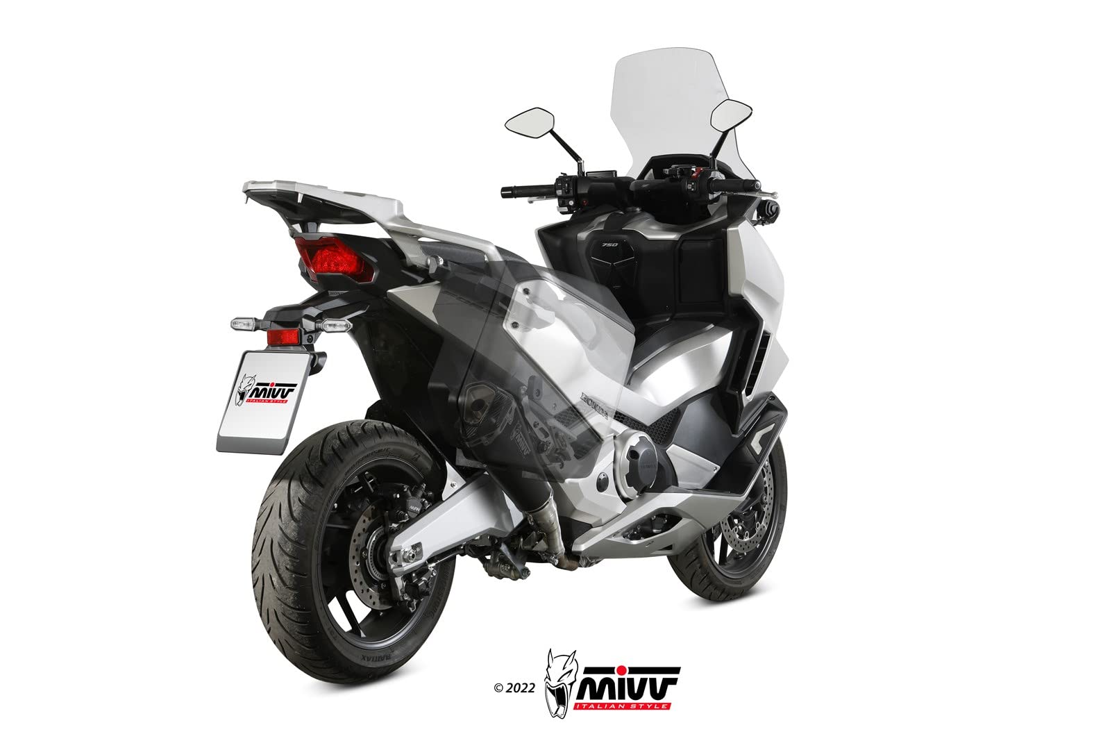 Mivv Scarico per HONDA FORZA 750 2021 > 2022 DELTA RACE BLACK ORIGINAL