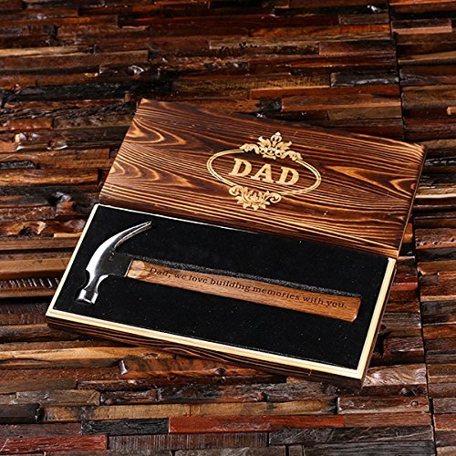 Distinctive Goods Personalized Real Hammer with Engraved Wooden Gift Box - Great Gift for...