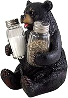 Vista 3 de Liphontcta Season Beary Carefully Black Bear - Soporte para salero y pimentero de 7 pulgadas (incluye agitadores)