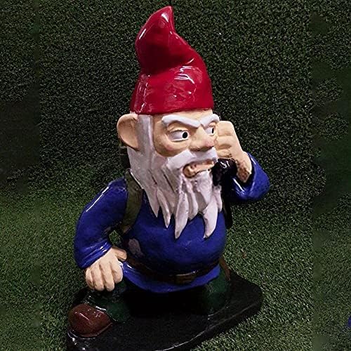 QIANSHENG 6PCS Military Garden Gnome Statues Funny Army Gnome with Gun Figurines War Dwarf Sculpture For Patio Lawn Yard Indoor Outdoor Decor Ornaments