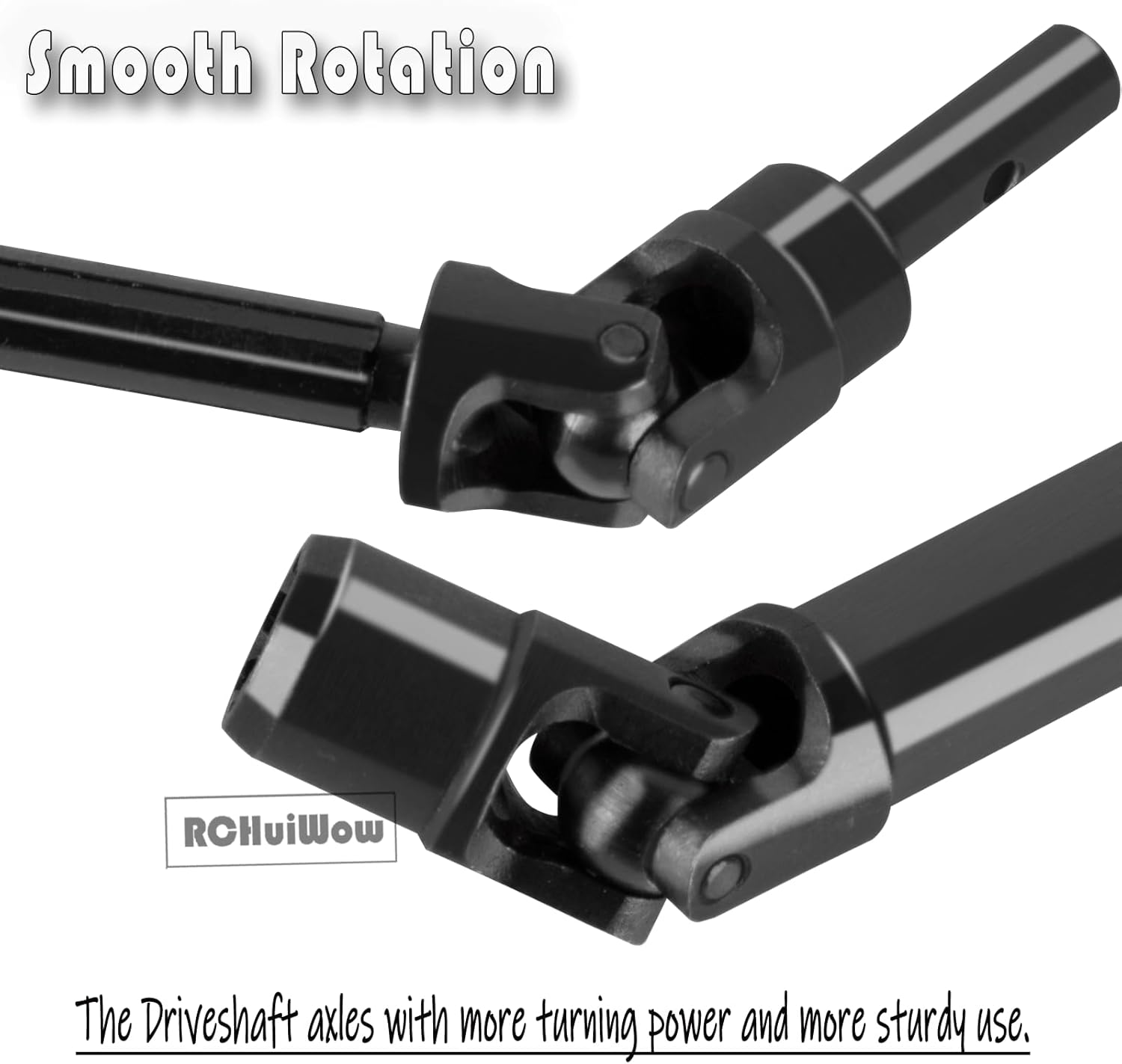 RC Driveshafts Axles Upgrades Part for 1/8 Typhon 3S BLX,Typhon Mega 550,Front Rear Steel 45# Drive Shafts CVD w/ 17mm Wheel Hex Hub,Black &Titanium