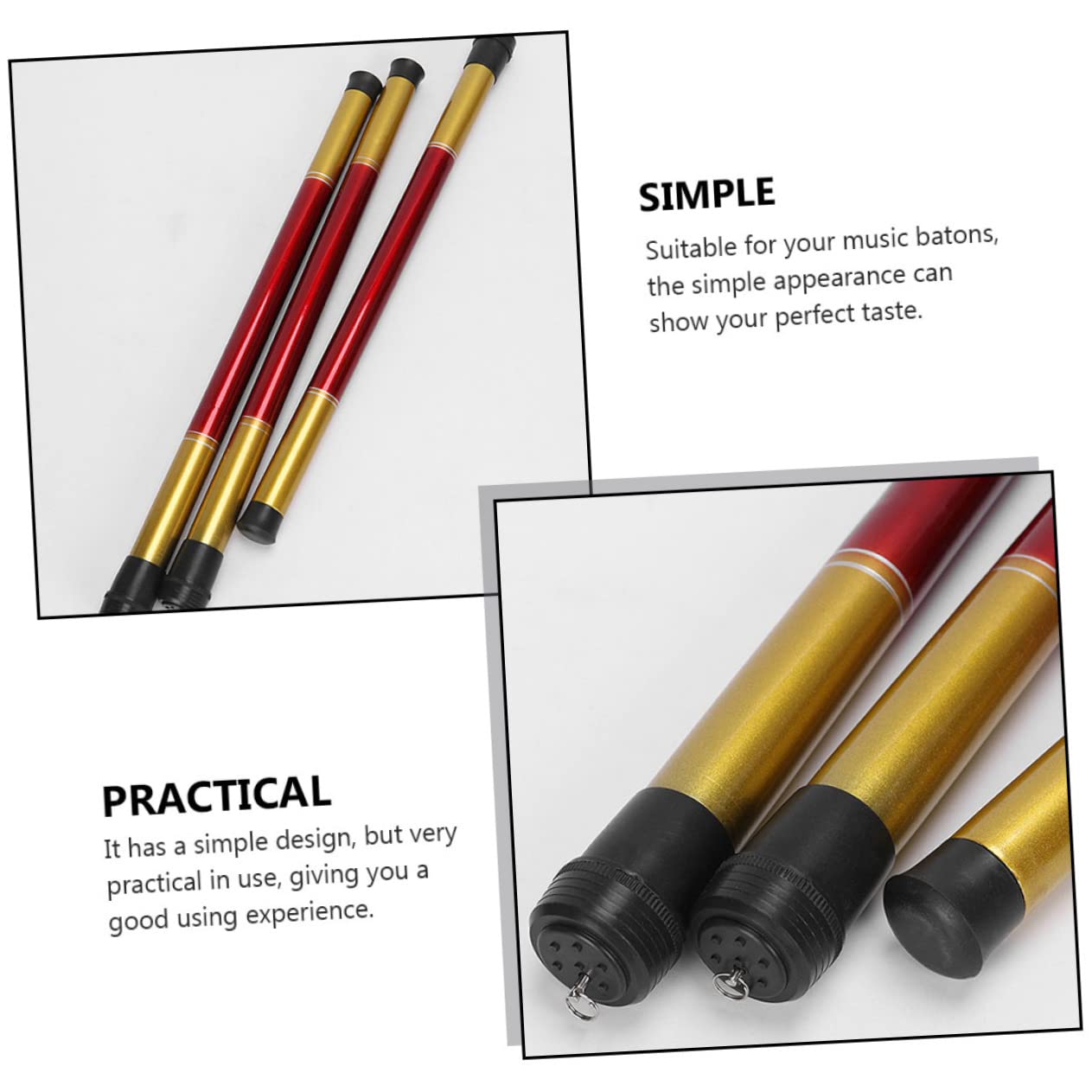 Lot De 2 Tubes En Fibre De Verre Pour Ranger Vos Baguettes De Chef D'orchestre - Légers, Anti-humidité, Pratiques Pour Le Rangement Et Le Transport