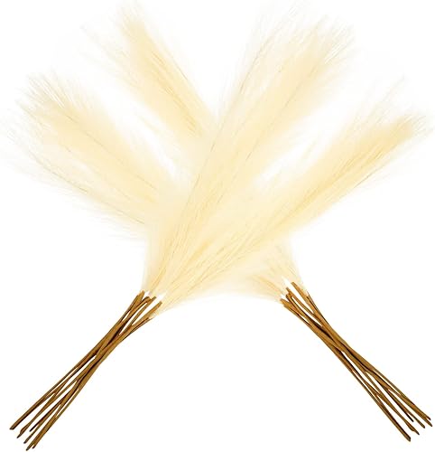 Miniatura 2 de IMIKEYA 250 piezas de hierba artificial de caña de caña, colas de conejo, hierba de pampas, relleno de florero, decoración de casa para el hogar,