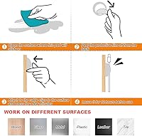 Vista 7 de Shintop Clips para cables, paquete de 16 soportes de cable blanco, organizador de cables adhesivos para organizar teléfonos, cargadores, escritorio