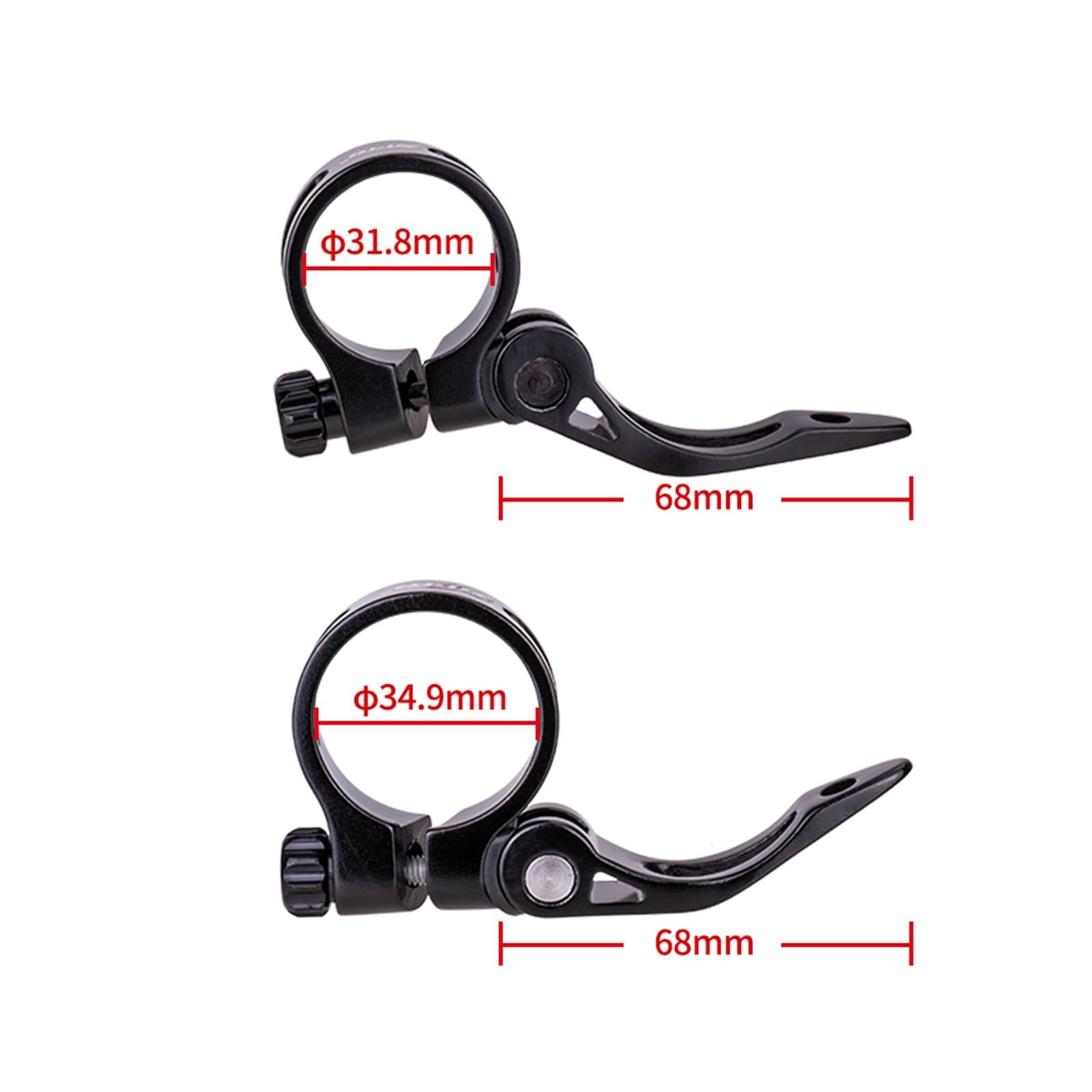 Morsetto reggisella a sgancio rapido, clip for tubo da 28,6/31,8/34,9 mm for parti della sella ciclismo su strada(JC205 Red 28.6)