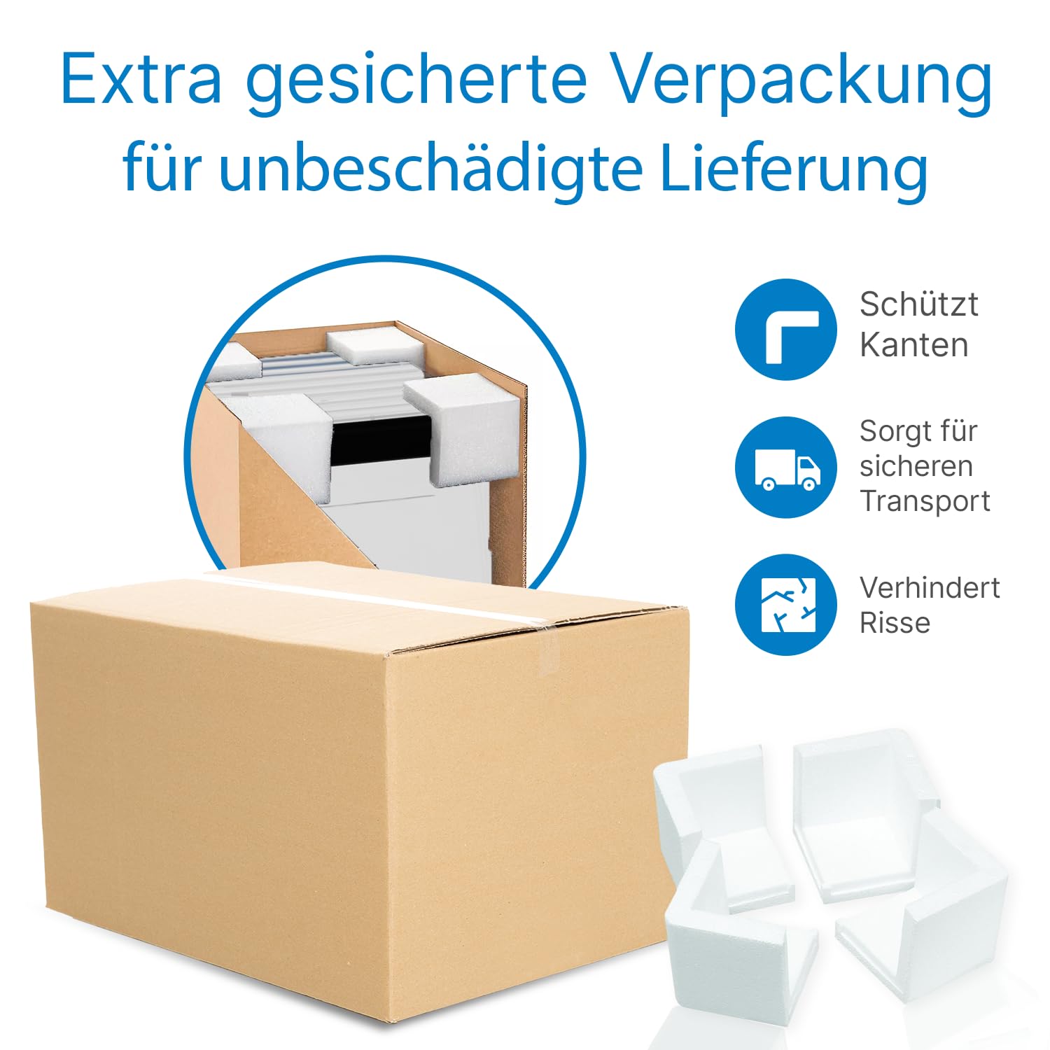 4er Set 45L robuste Aufbewahrungsboxen mit Deckel L53.5xB39xH32.5 cm inkl. Tragegriff, Plastikboxen, stapelbar, lebensmittelecht, transparente kleine Kisten für Wohnung, Werkstatt & Keller