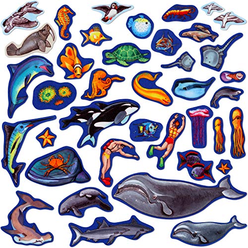 Little Folk Visuals Sea Life Precut Flannel/Felt Board Figures, 40 Pieces Set