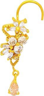 14G 16G 18G 20G 22G Nose Ring Hoop, 20G Dangle Nose Rings, Studs for Women, Stainless Steel, L Shaped Nose Studs, CZ Heart Dangling Nose Piercing Jewelry, CZ Diamond Dangling Nose Piercing Jewelry,