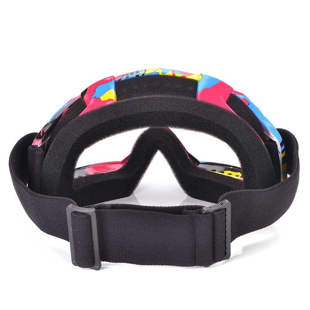 Gogles de moto Verres Couleur à coupe-vent Colorgle VTT hors route Dirt Vélo Poussière Vike Verres anti-vent MX Lunettes MX