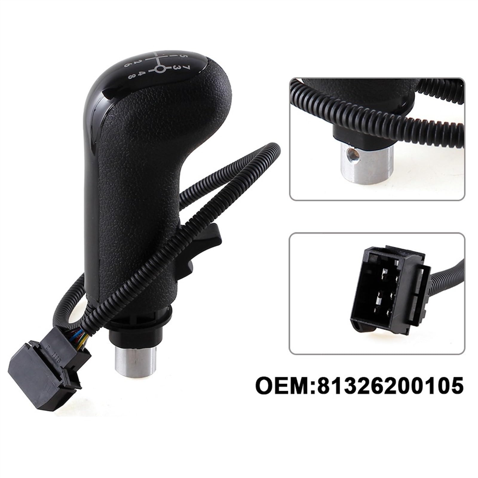 Pomello Leva Cambio Stick Compatibile con Man per TGA TGS 6 Pin 8 velocità + R Camion Leva del Cambio Elettrica Pomello del Cambio Coperchio del Cappuccio Leva del Cambio