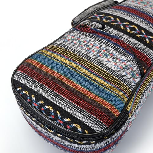 Image of MUINS Ukulele Case,21 23 26 Durable Colorful Ukelele Case Uke bag with Thicker Pad with Double Adjustable Straps, Storage and Handle (Grey, Concert 23 Inch)