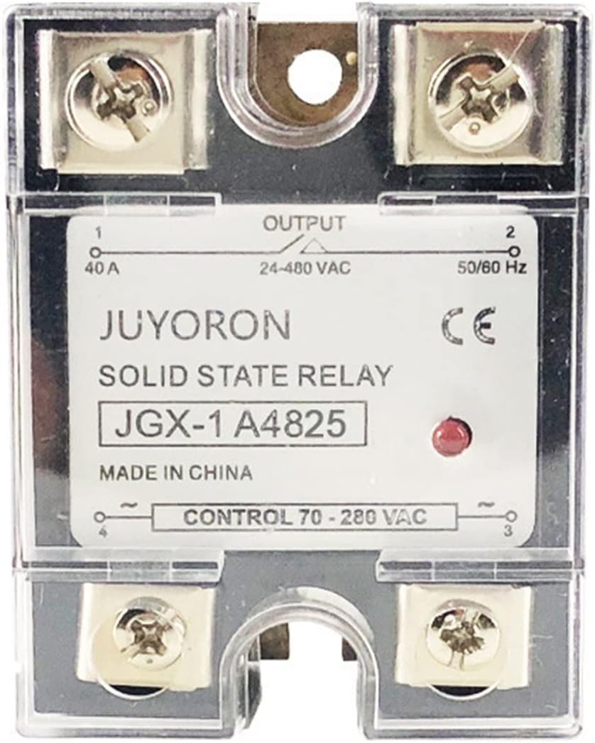 SSR-10AA 25AA 40AA SSR Single Phase JGX AC Control Heat Sink 70-280VAC to 24-480VAC 10A 25A 40A AA Solid State Relay(SSR-60AA)