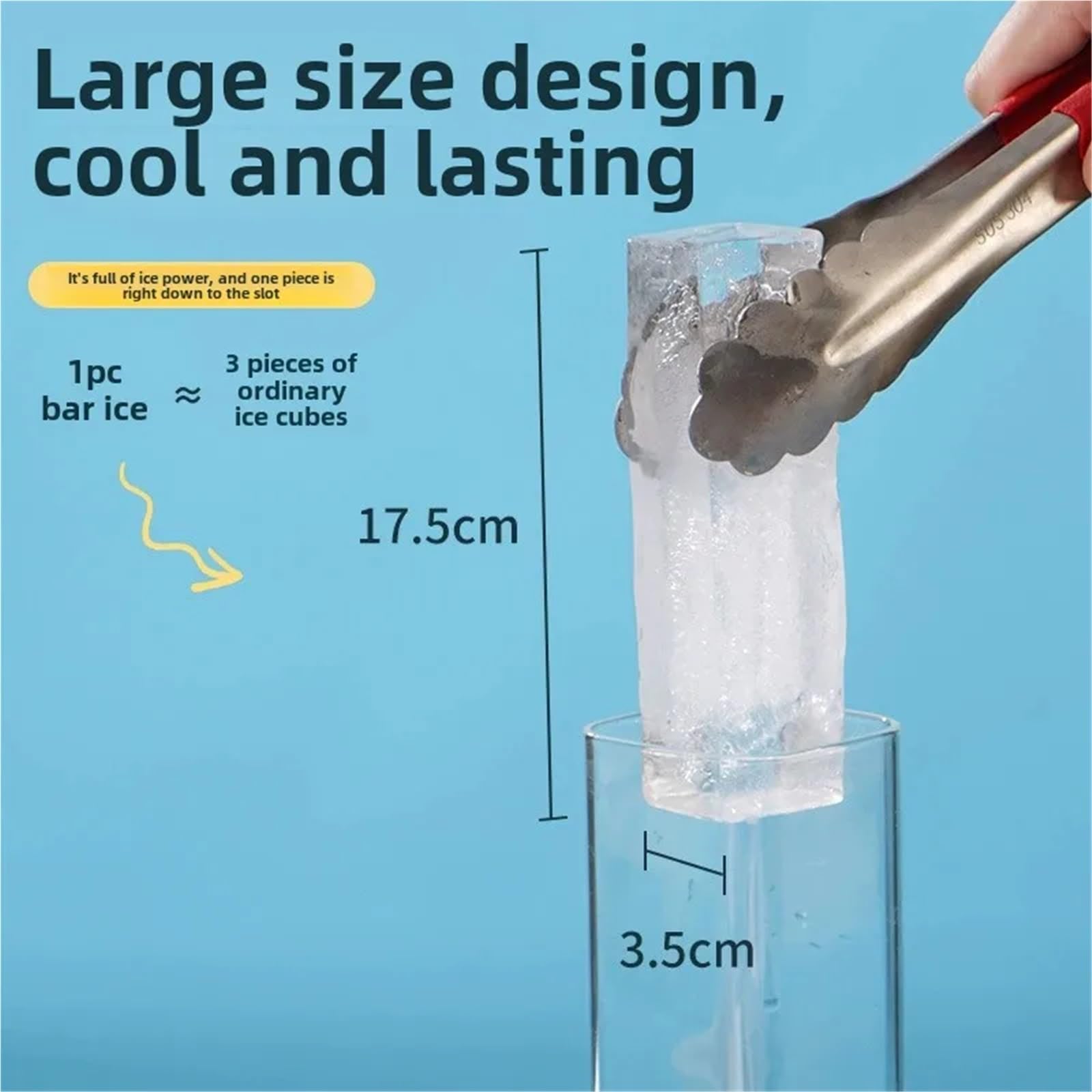 Cubiteras Para Hielo Cubitos de hielo gigantes de silicona de 4 rejillas, bandeja cuadrada de tiras largas, molde duradero for vino, whisky, utensilios de bar y cócteles.(4-color 4pcs)