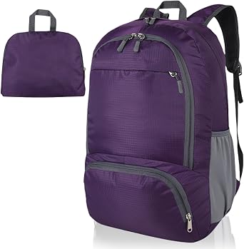 Foldable Lightweight Travel Backpack, 30L Waterproof Rucksack for Men and Women, Durable Daypack for Hiking, Camping and Outdoor Adventures
