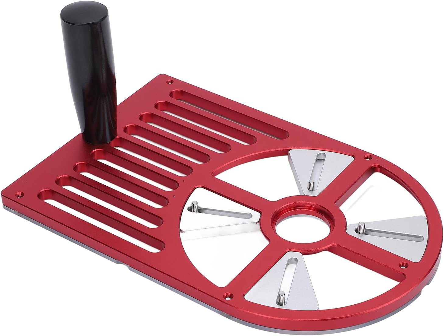 Trimming Machine Base Plate Adjustable Aluminum Alloy Workbench Base for Router Trimmer Tools 65mm to 132mm Diameter