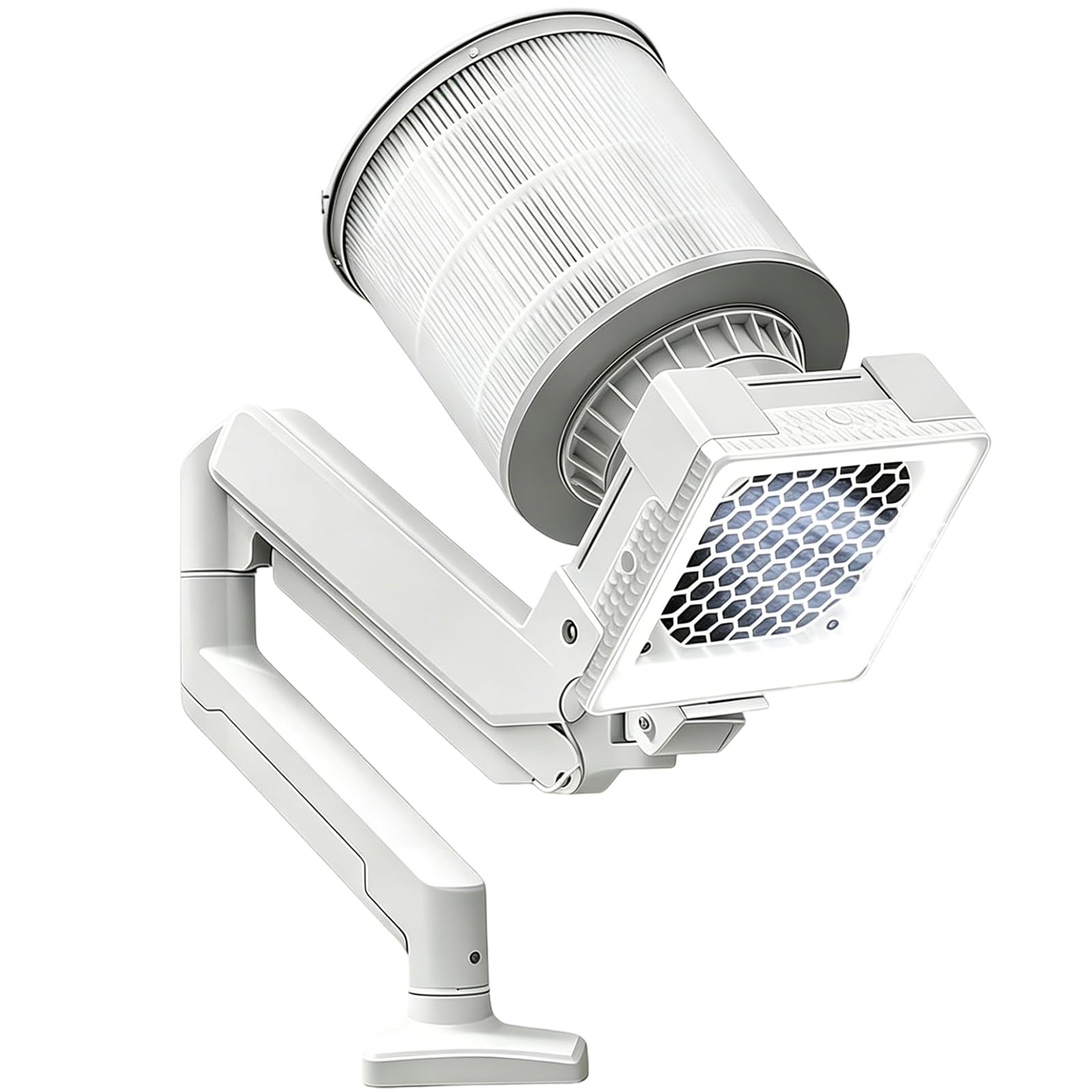 Aspirador De Polvo De UñAs, Filtro Reutilizable Y Luz De Relleno Led, Brazo Giratorio De 360 Grados, Soporte De Mesa Universal para Uso DoméStico Y SalóN